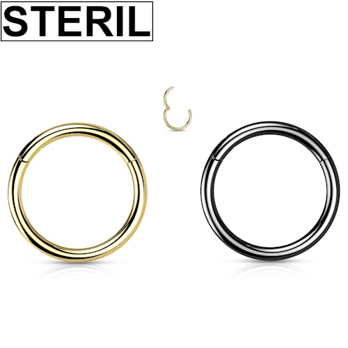 Steril anodiserad titanium segmentring med gångjärn 1.6mm