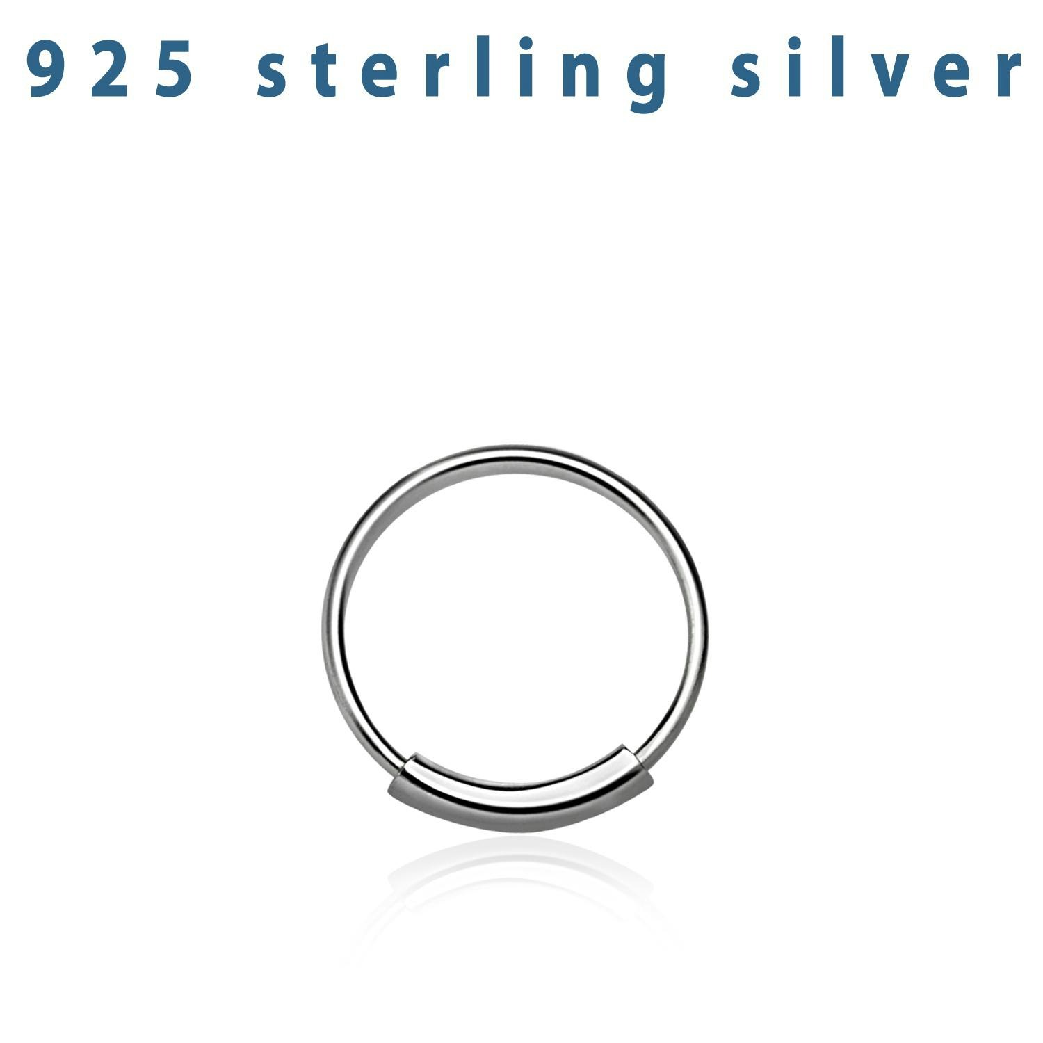 Näsring / sömlös ring i 925 silver 8mm