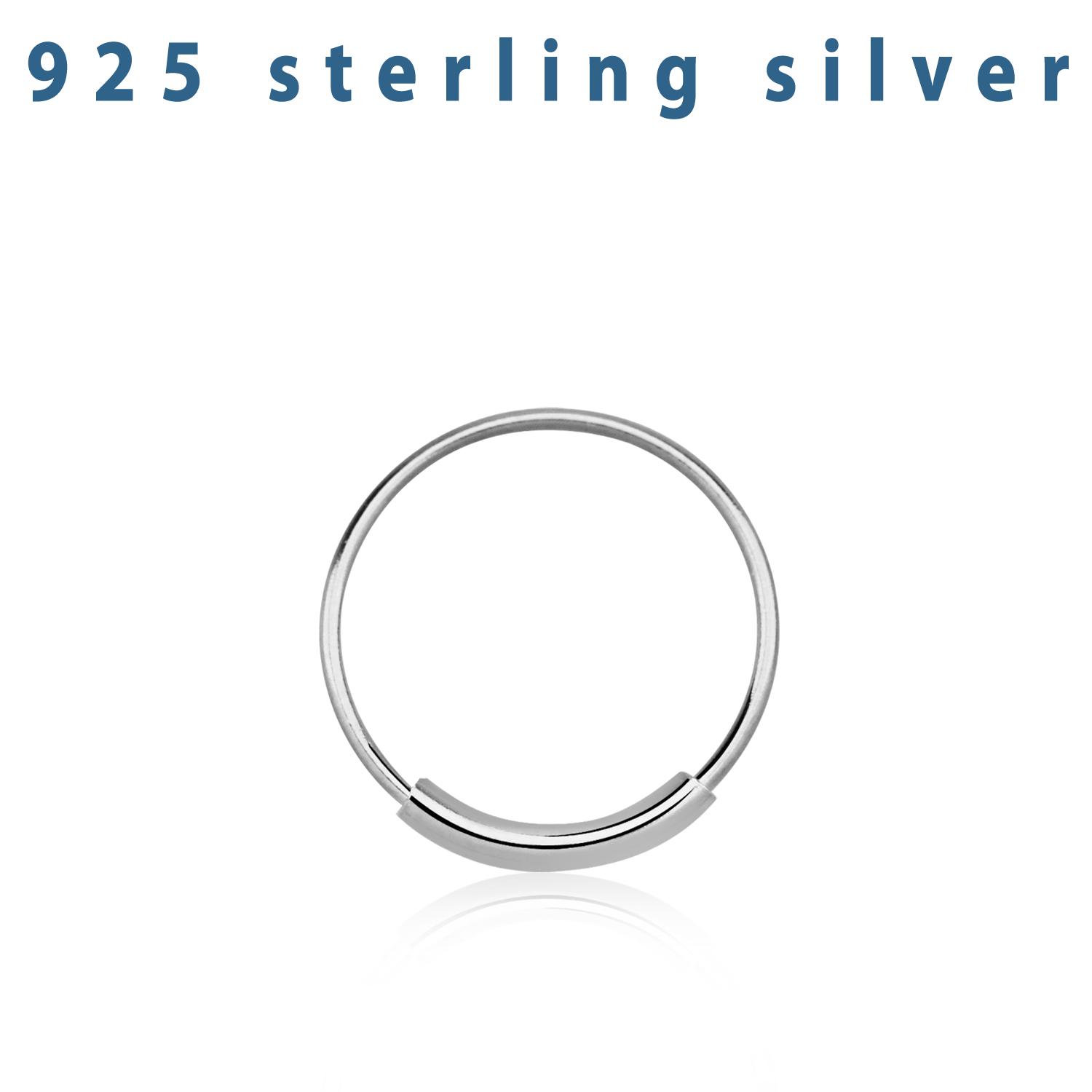 Näsring / sömlös ring i 925 silver 12mm