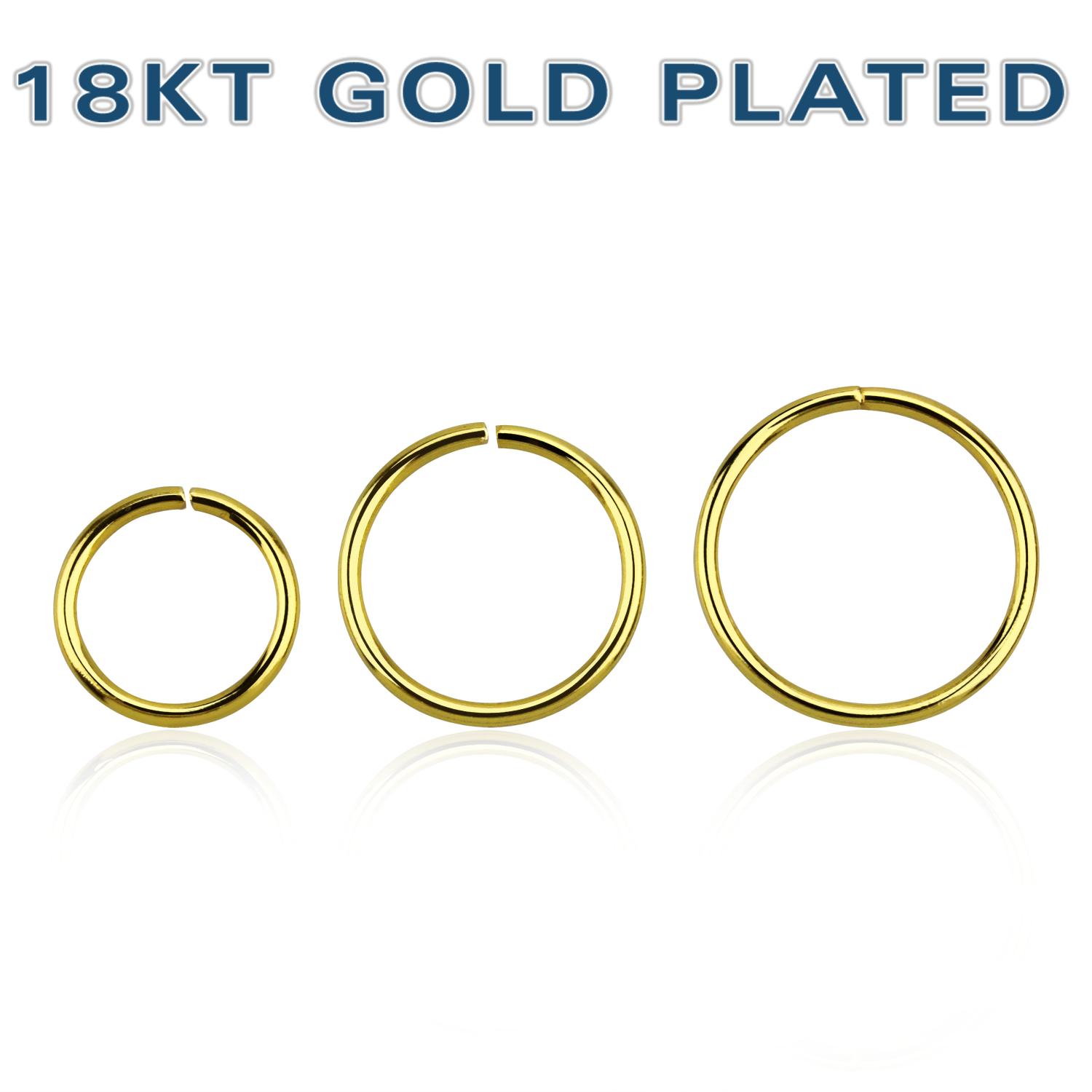 Guldpläterad 925-silver sömlös ring 0.8mm