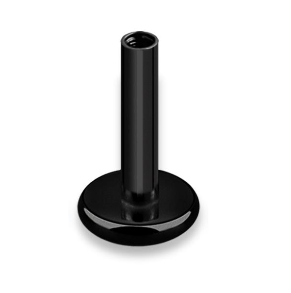 Invändigt gängad labret i titanium med 4mm bas (lös del)