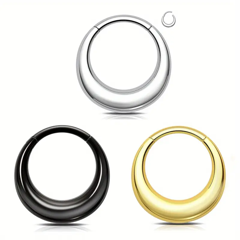 Clicker ring i titanium 1.2mm måne / bred design