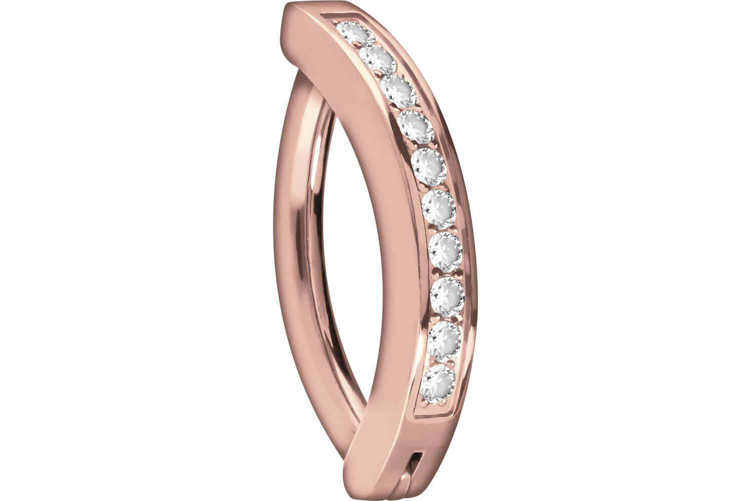 Titanium navelsmycke med cubic zirconia - unik design