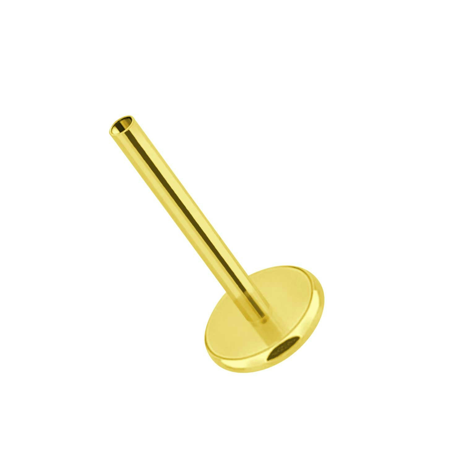 Threadless labret i titanium 0.8mm / 1.0mm med 4mm bas (lös del)