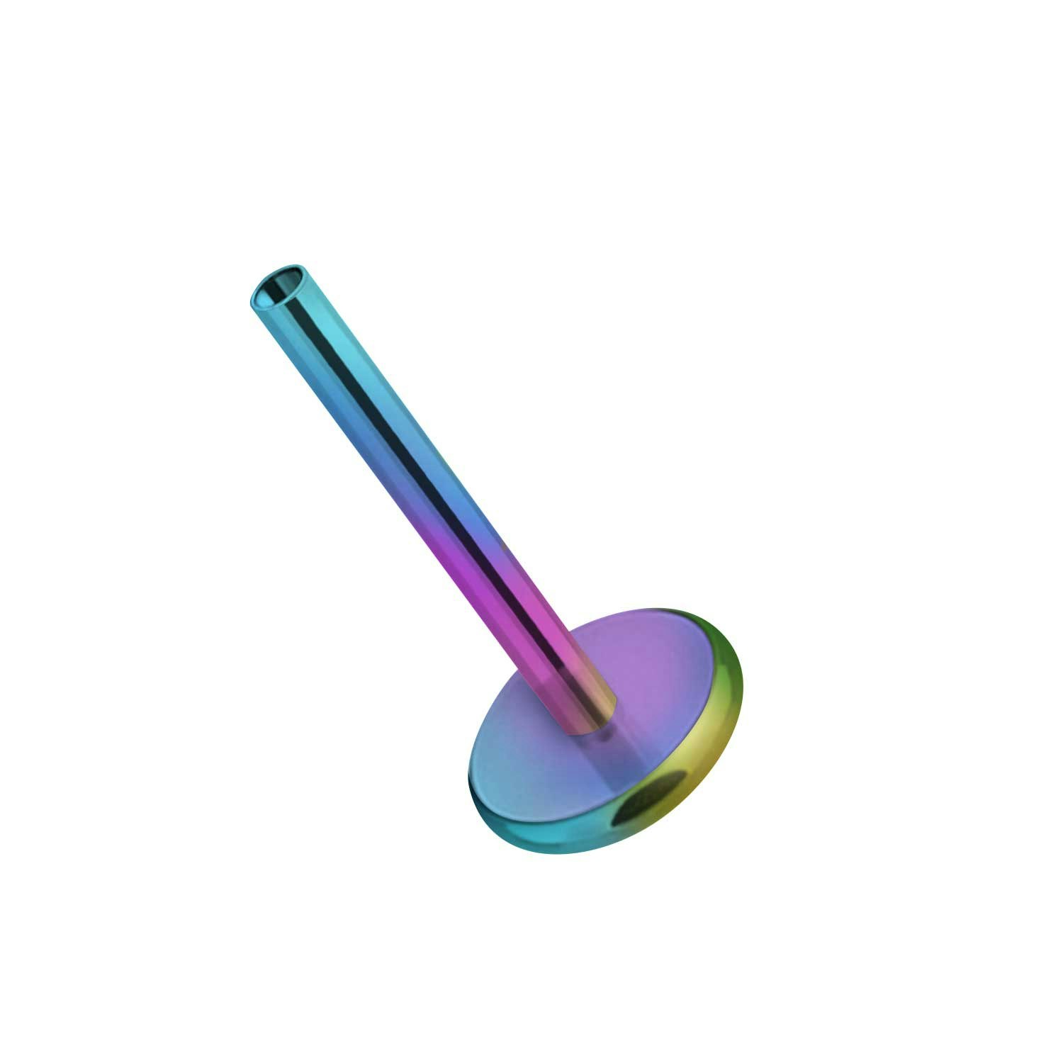 Threadless labret i titanium 0.8mm / 1.0mm med 4mm bas (lös del)