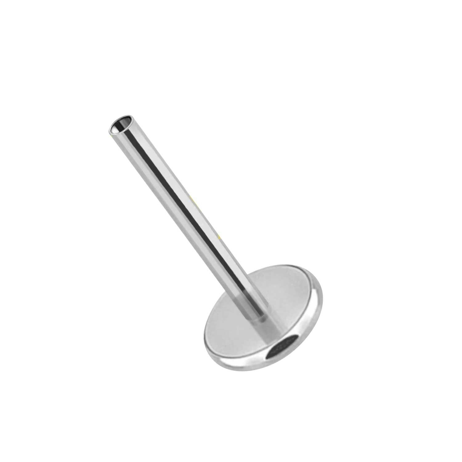 Threadless labret i titanium 0.8mm / 1.0mm med 4mm bas (lös del)