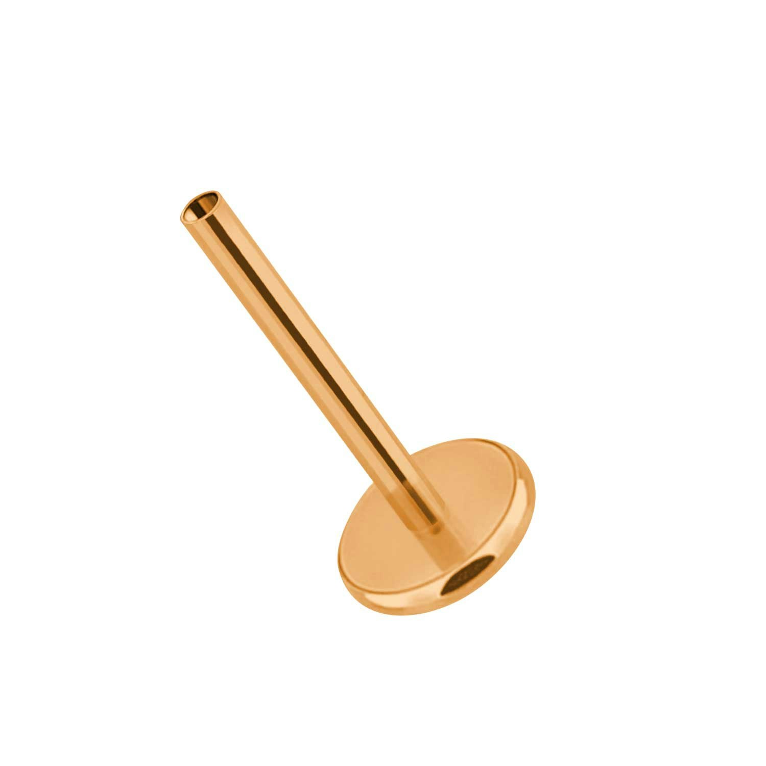 Threadless labret i titanium 0.8mm / 1.0mm med 4mm bas (lös del)