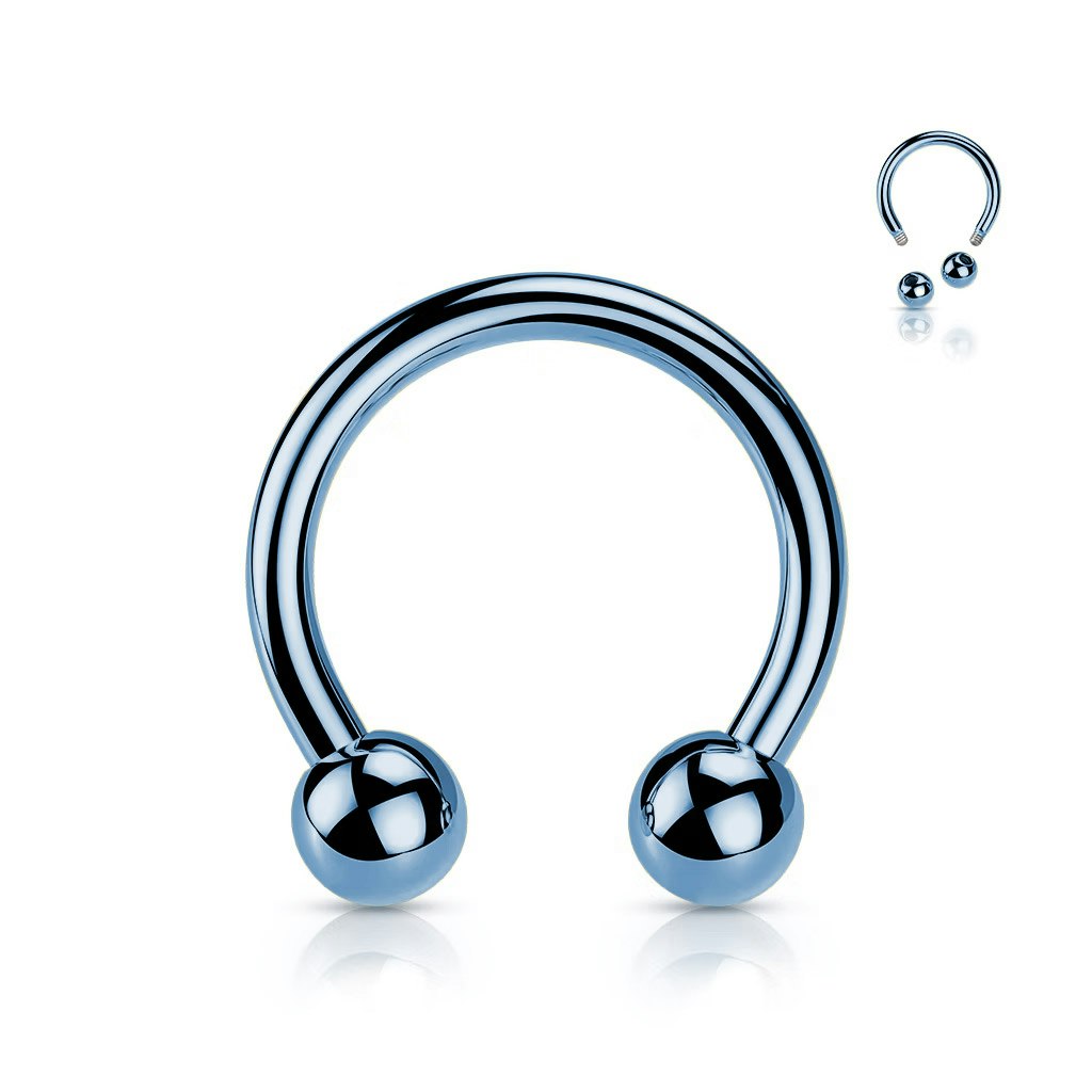 PVD-pläterad titanium CBR / cirkulär barbell 1.2mm med 3mm kulor