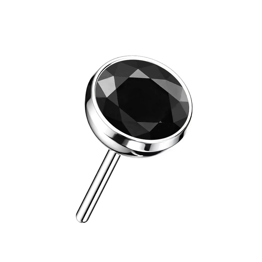 Threadless topp i titanium - Kula med CZ