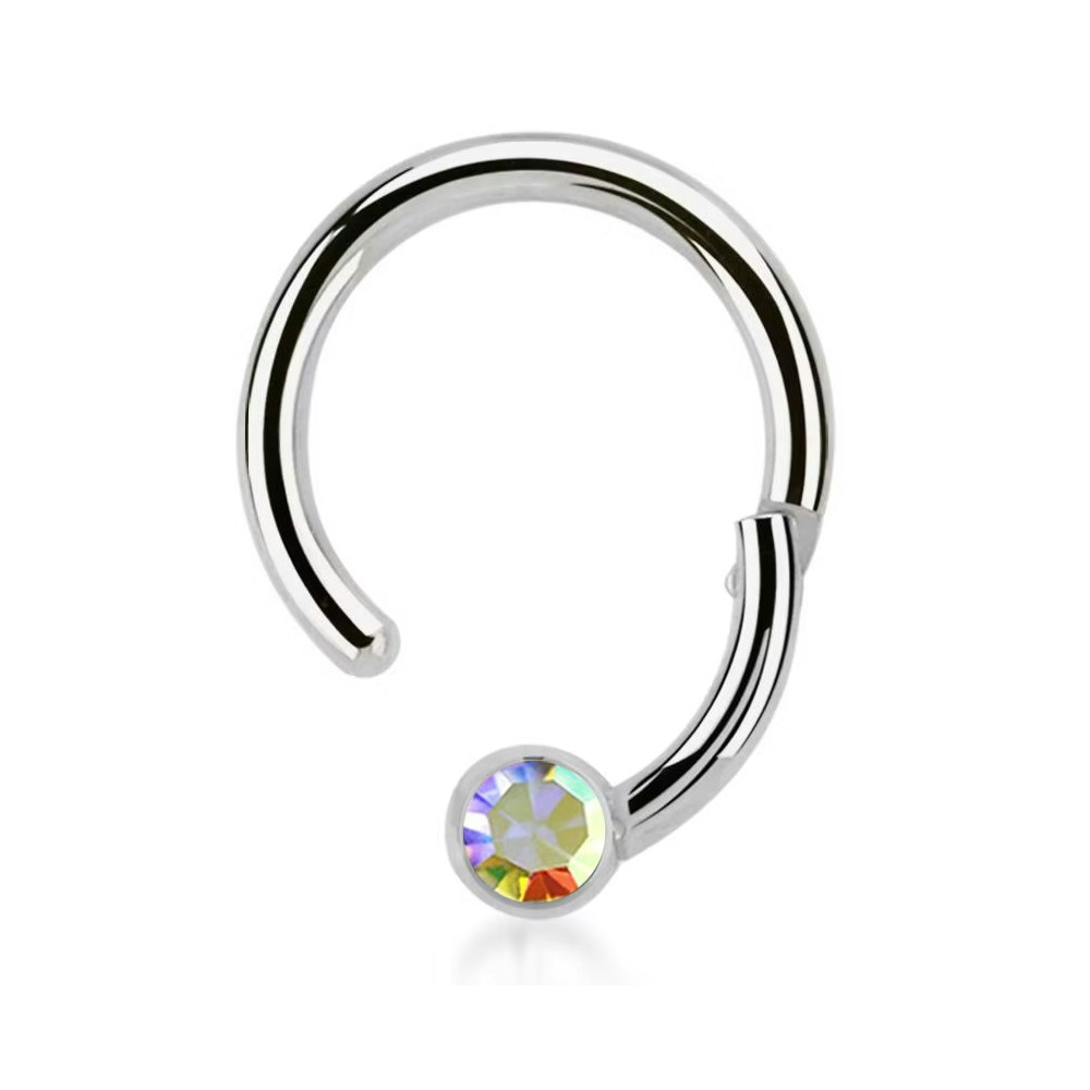 Segmentring 1.2mm med gångjärn och 3mm crystalkula
