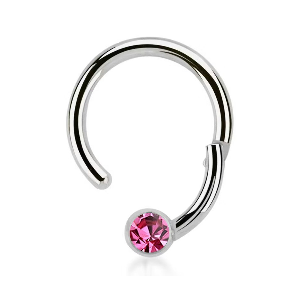 Segmentring 1.2mm med gångjärn och 3mm crystalkula