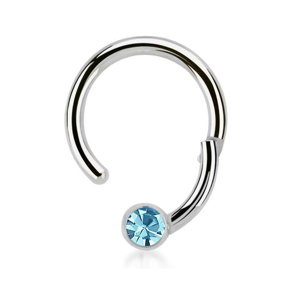 Segmentring 1.2mm med gångjärn och 3mm crystalkula