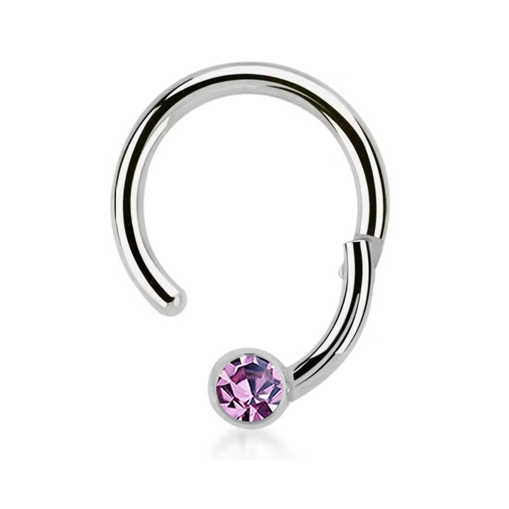 Segmentring 1.2mm med gångjärn och 3mm crystalkula
