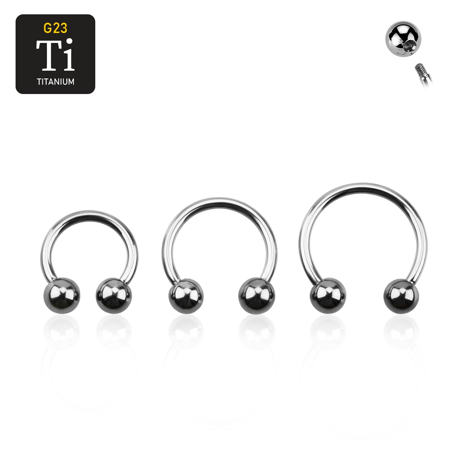 Titanium CBR 1.6mm med 5mm kulor