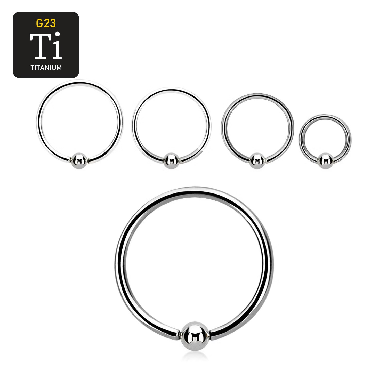 Titanium BCR 1mm med 3mm kula