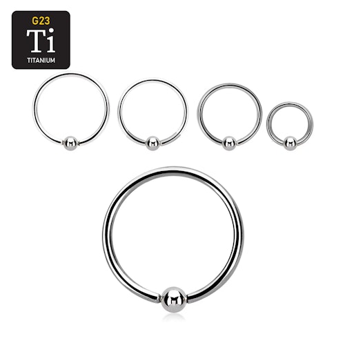 Titanium BCR 1mm med 3mm kula