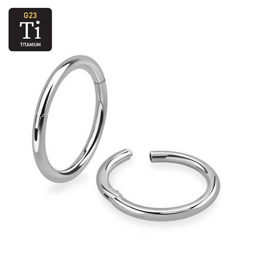 Segmentring 1.2mm i titanium med gångjärn