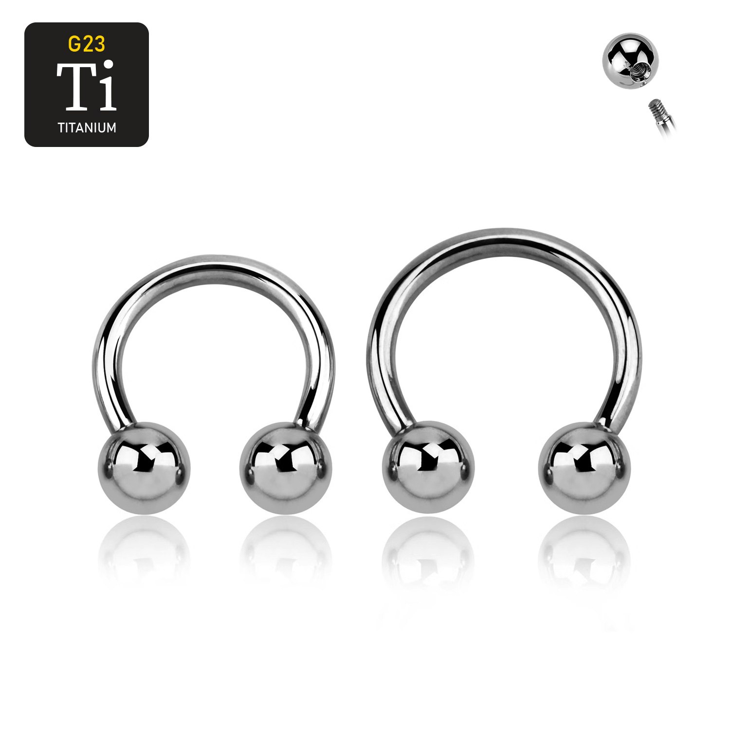 Titanium CBR 2mm med 6mm kulor
