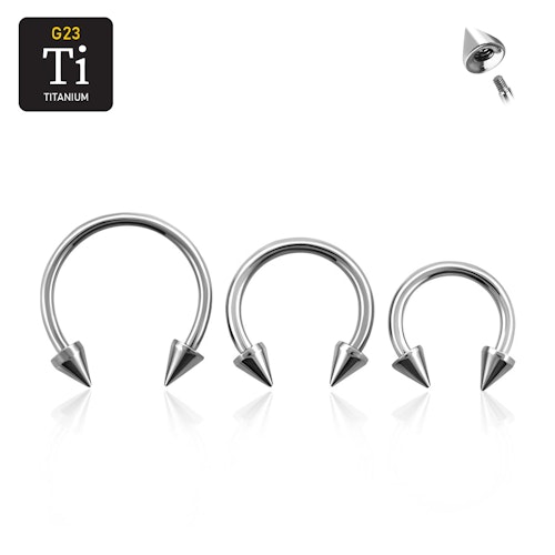 Titanium CBR utvändigt gängad 1.2mm med 3mm kon