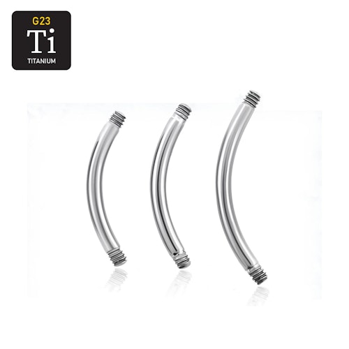 Titanium banana utvändigt gängad 1.6mm (lös del)