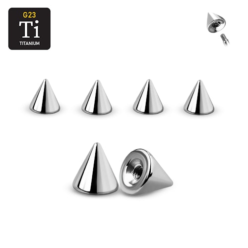 Titanium kon 4mm med 1.2mm gäng (lös del)