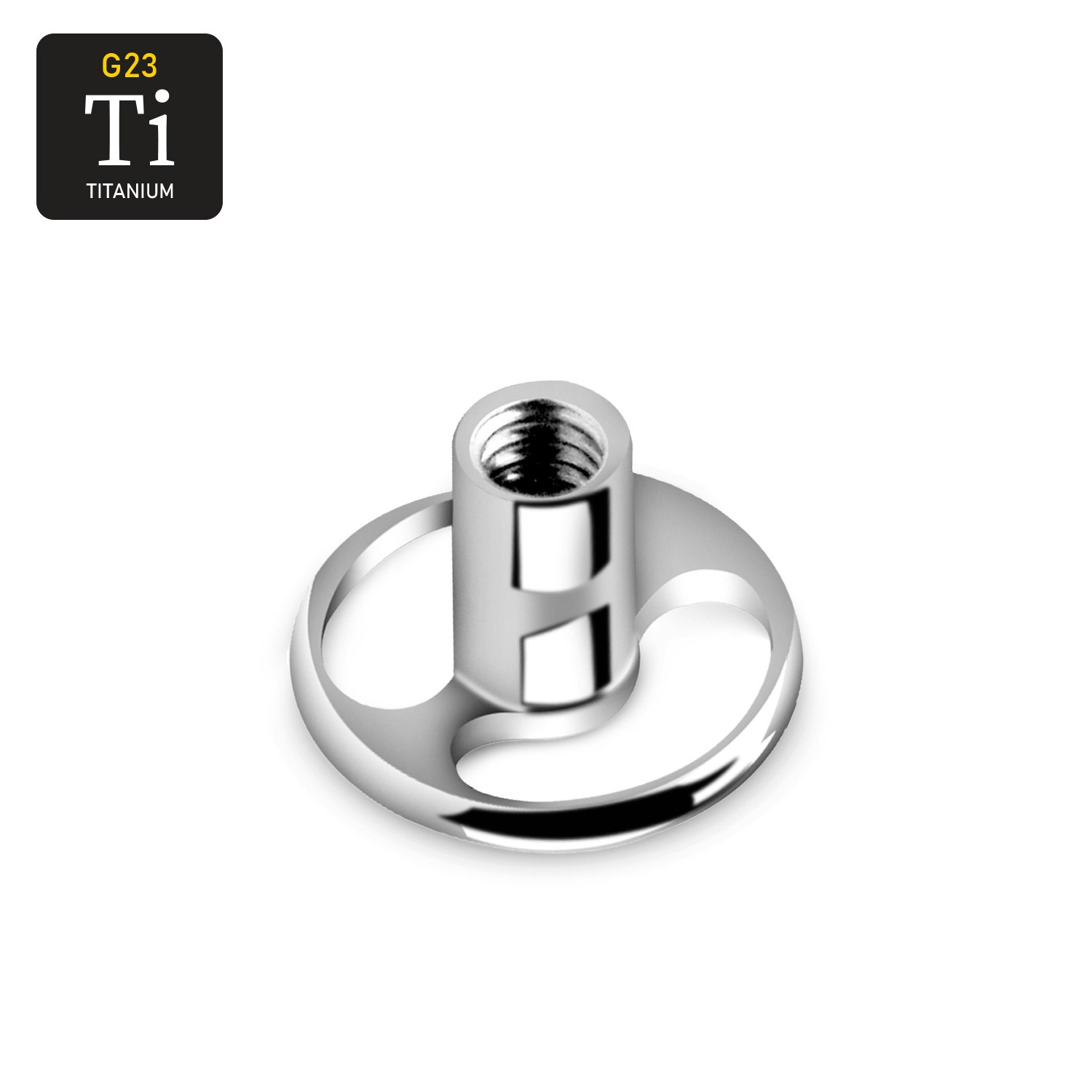 Rund dermal-platta / bas i titanium