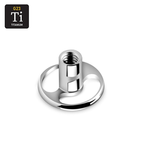 Rund dermal-platta / bas i titanium