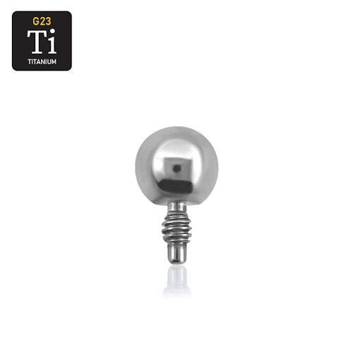 Titanium dermal piercing 1.2mm med 3mm kula