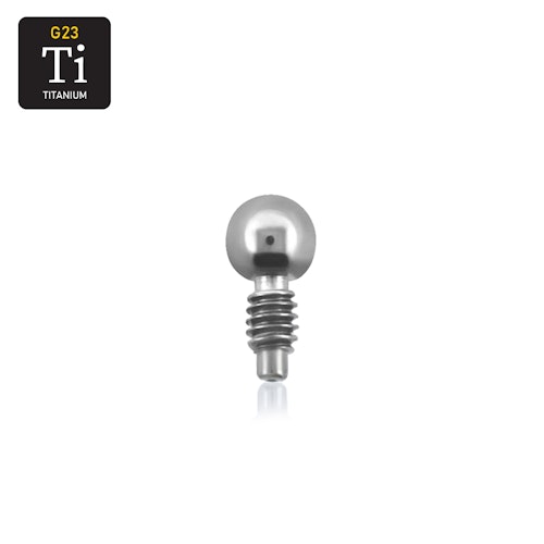Titanium dermal piercing 1.2mm med 2mm kula