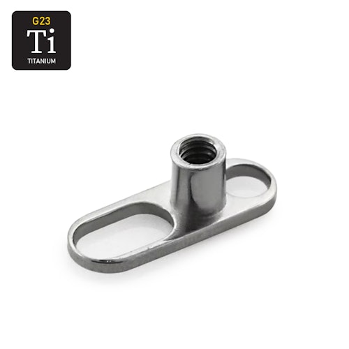 Dermal piercing bas i titanium (öppen)