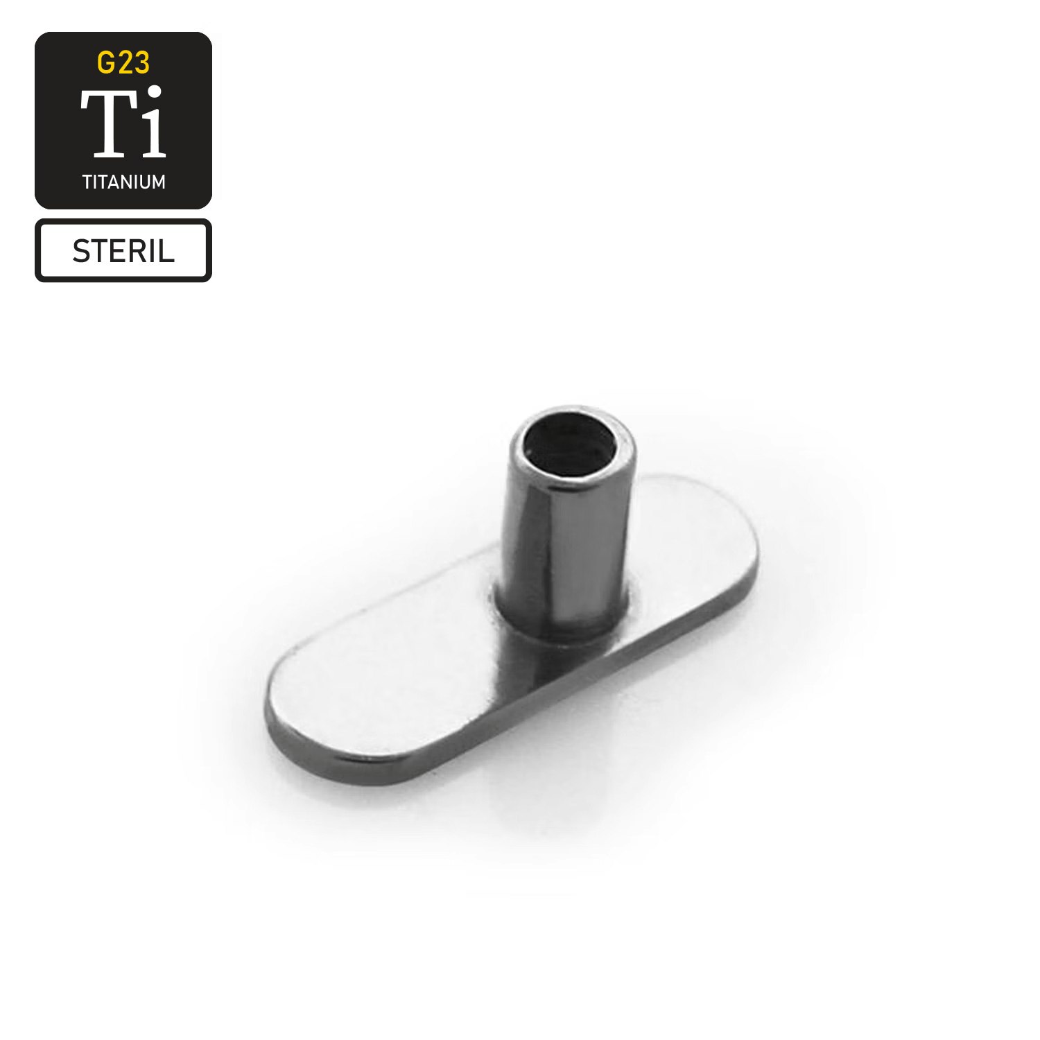 Steril dermal piercing bas i titanium