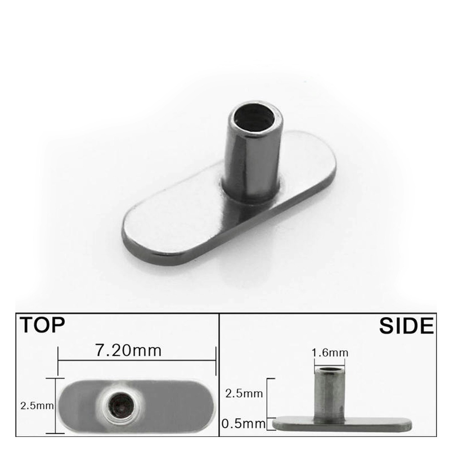 Steril dermal piercing bas i titanium