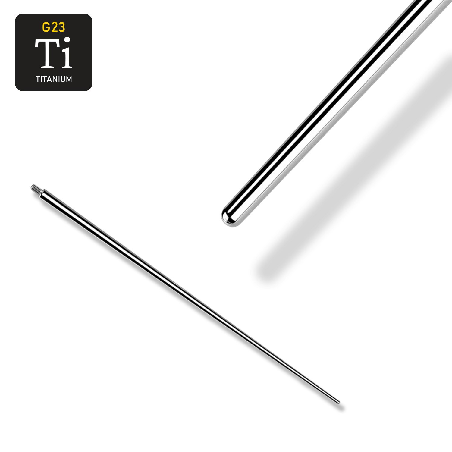 Gängad ledsticka / taper i titanium
