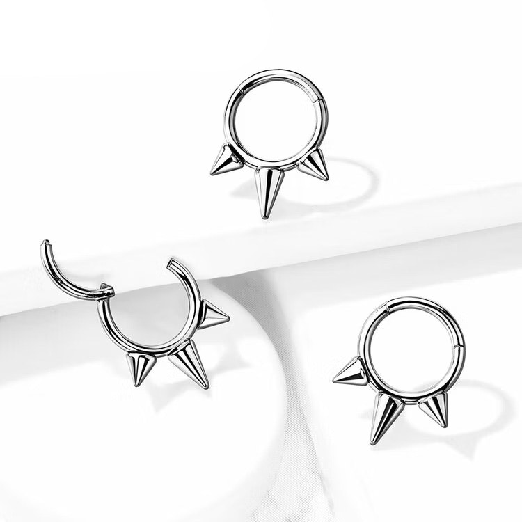 Septum segmentring i titanium 1.2mm med gångjärn och spikes