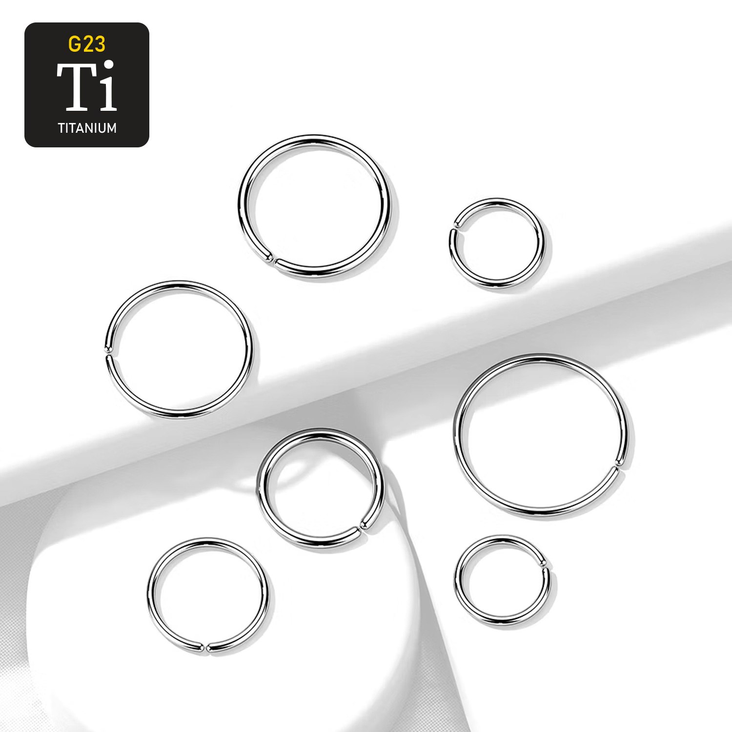 Sömlös / Seamless ring i grade 23 titanium 1mm