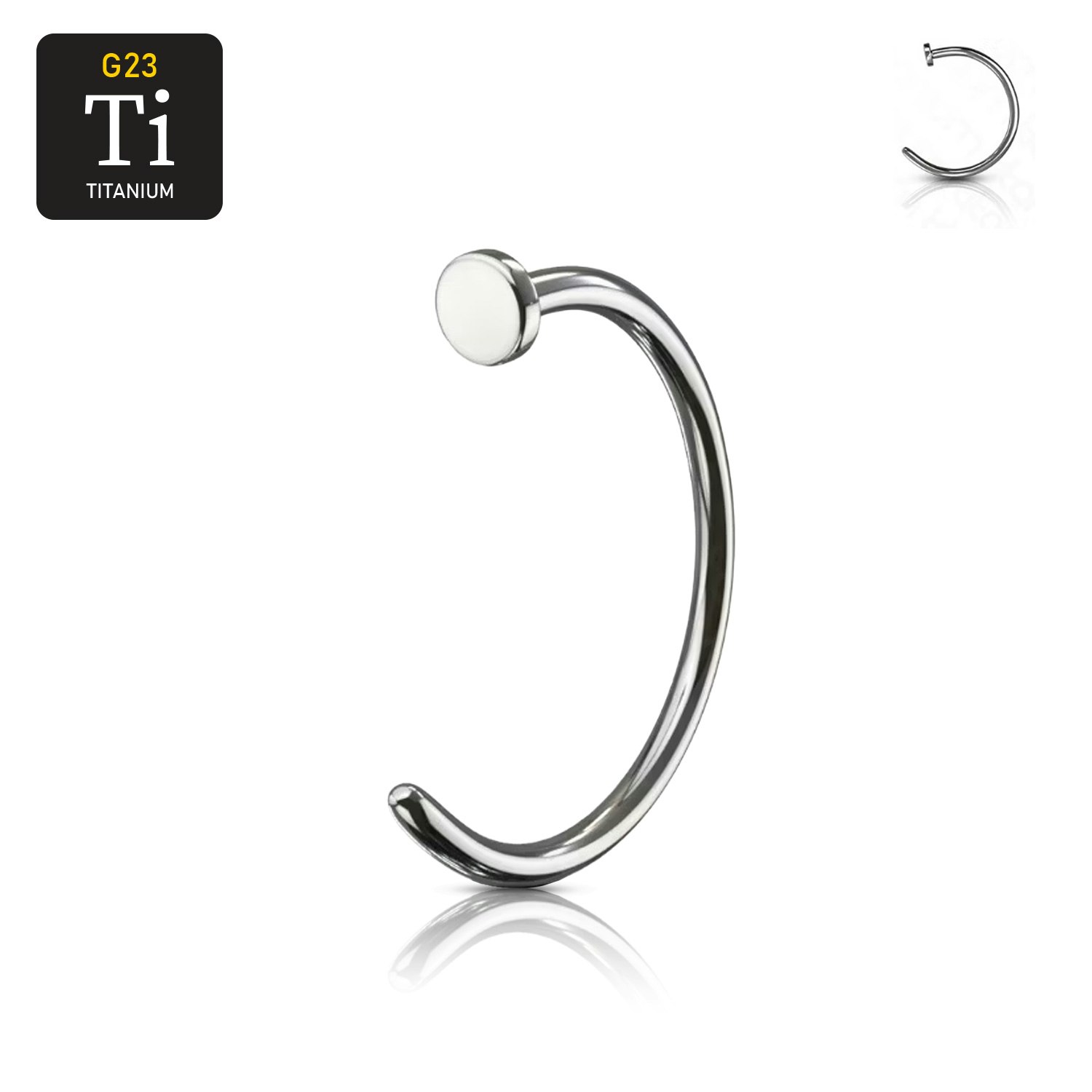 Nose Hoop näsring i titanium