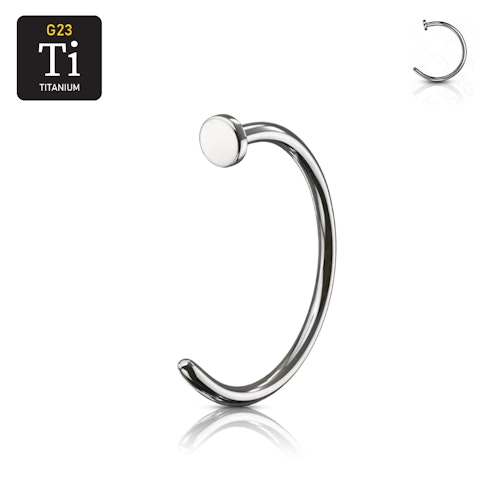 Nose Hoop näsring i titanium