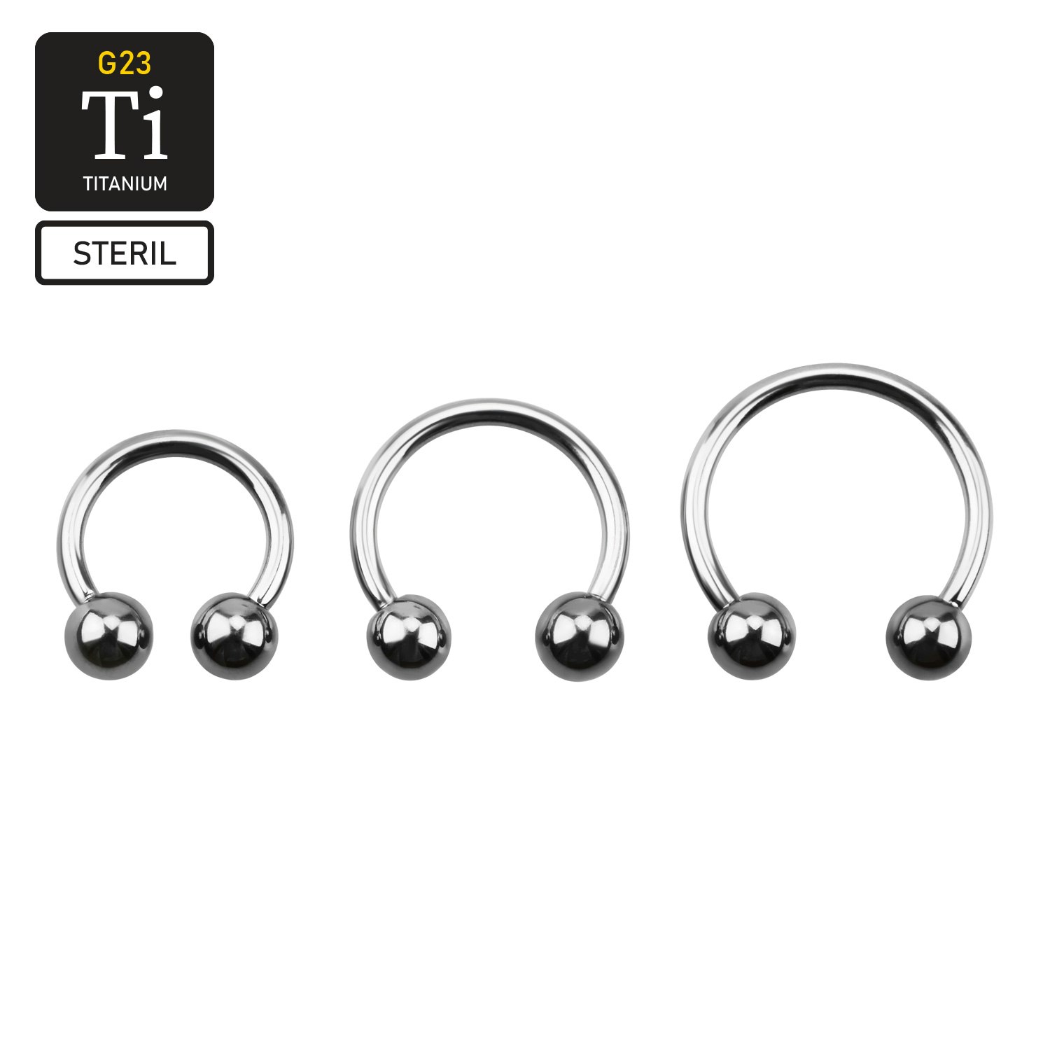 Steril titanium CBR 1.6mm med 4mm kulor