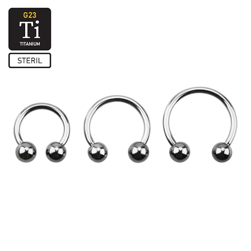 Steril titanium CBR 1.6mm med 4mm kulor