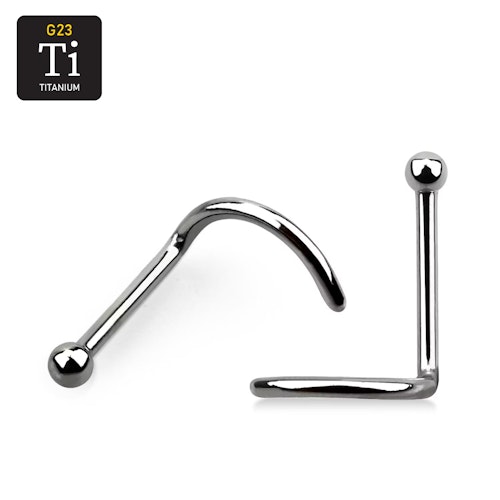 Titanium nässmycke "Skruv" 0.8mm med 1.5mm bollformad topp