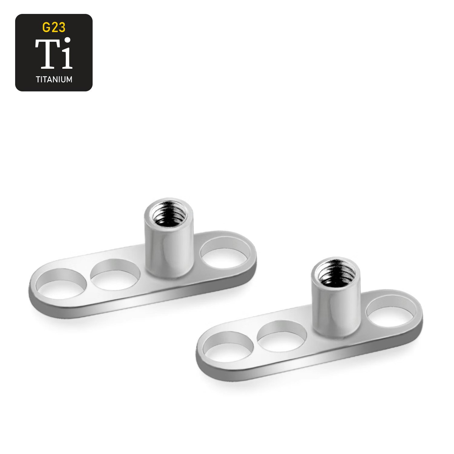 Dermal piercing bas i titanium