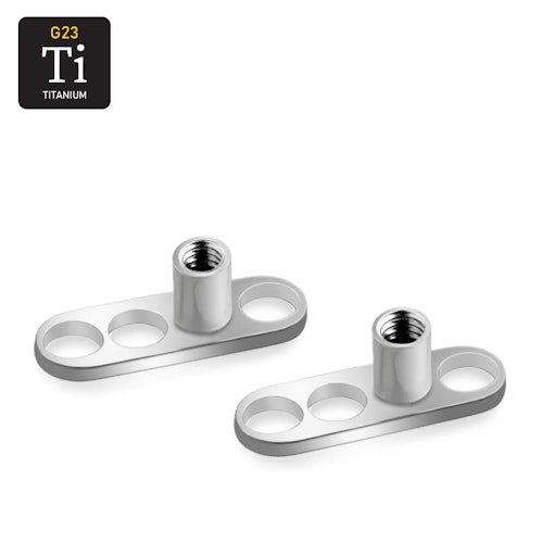 Dermal piercing bas i titanium
