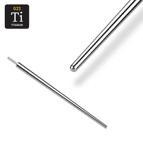 Ledsticka / taper i titanium för threadless push-pins smycken