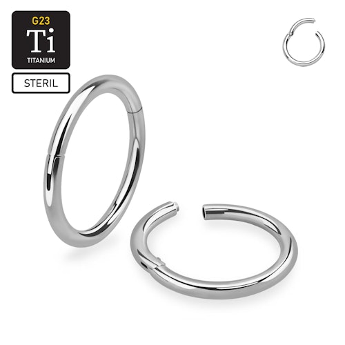 Steril titanium segmentring 1.2mm med gångjärn