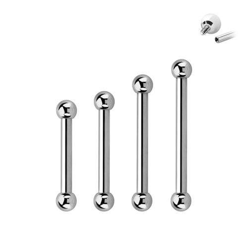Barbell 1.6mm med 3mm kulor