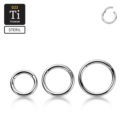 Steril titanium segmentring 1.6mm med gångjärn