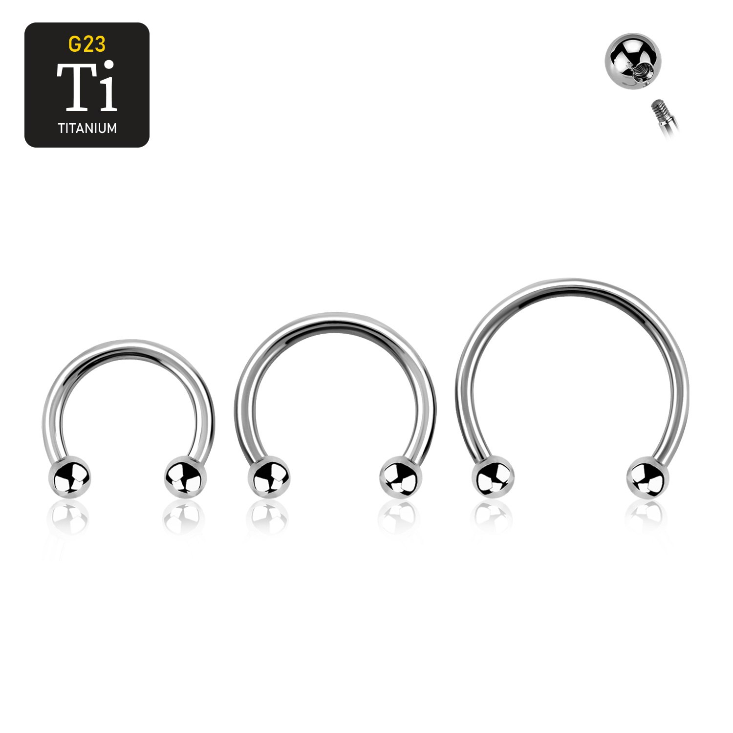 Titanium CBR 1.6mm med 3mm kulor
