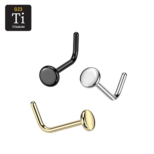 Titanium Nässmycke "L-böjd" med platt topp