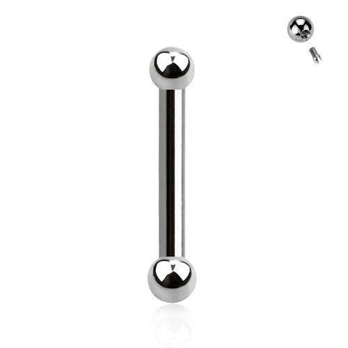 Tragus Barbell 1.2mm med 2mm kulor