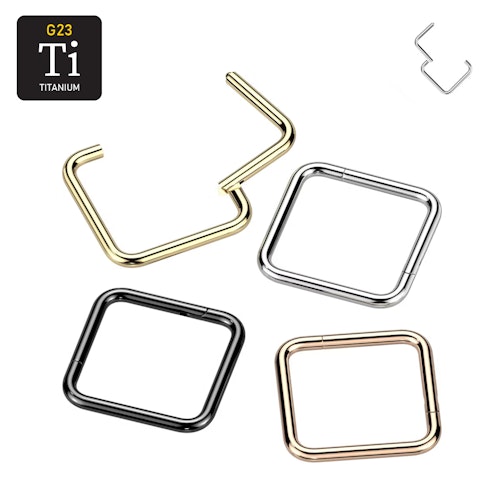 Fyrkantig titanium segmentring med gångjärn